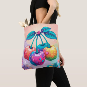 Bolso De Tela Cerezas de colores