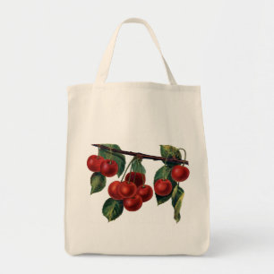 Bolso De Tela Cerezas rojas