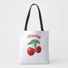 Bolso De Tela Cerezas Rojas Diseño Personalizado