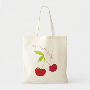 Bolso De Tela Cerezo arriba