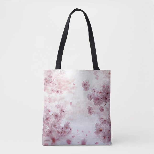 Bolso De Tela Cerezo en flor (Anverso)