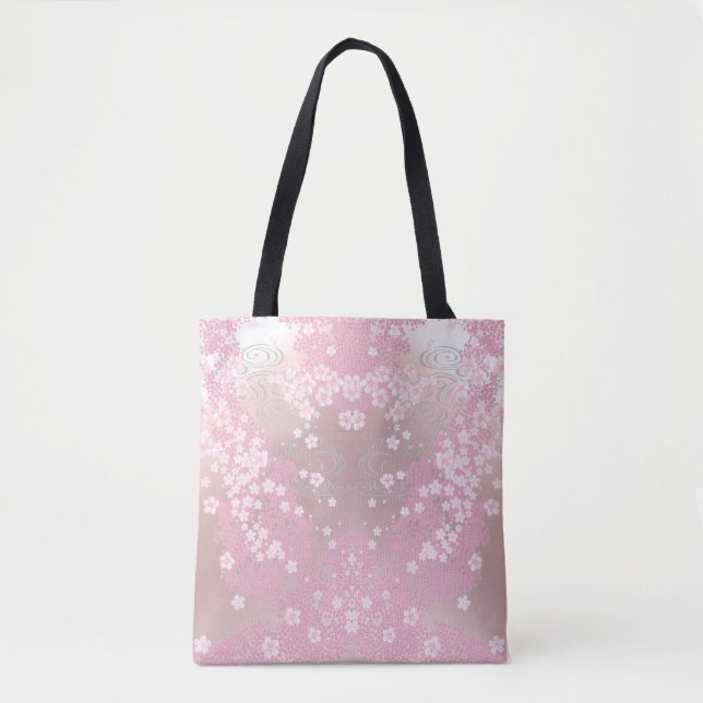 Bolso De Tela Cerezo en flor (Anverso)