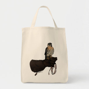 Bolso De Tela Cernícalo en el ilustracion del guante