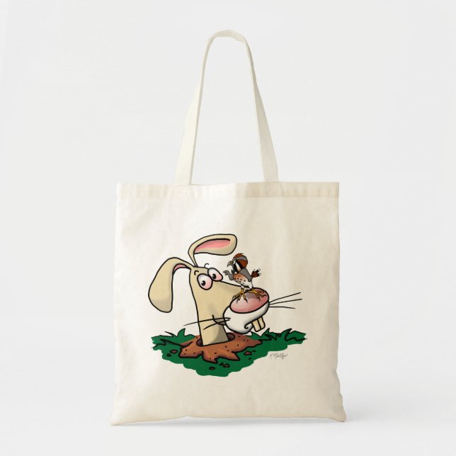 Bolso De Tela Cernícalo y conejo (Frente)