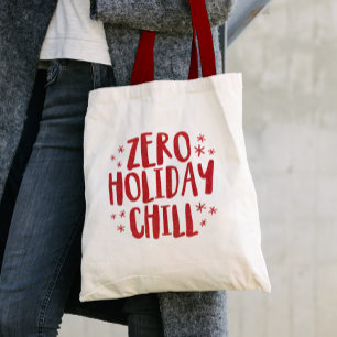 Bolso De Tela Cero vacaciones frío diversión Navidades rojos