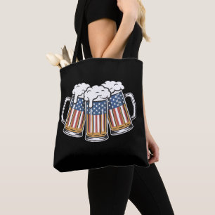 Bolso De Tela Cerveza 4 de julio bandera americana estadounidens