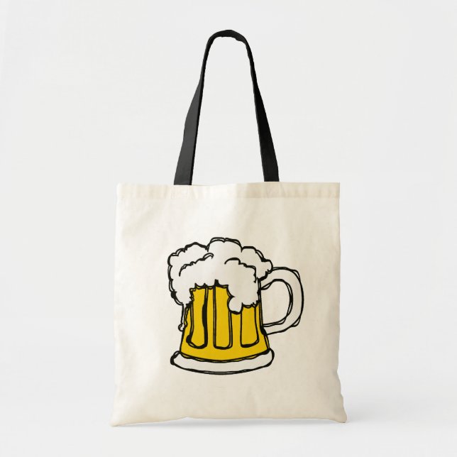 Bolso De Tela ¡Cerveza! Taza burbujeante espumosa de Brew (Frente)