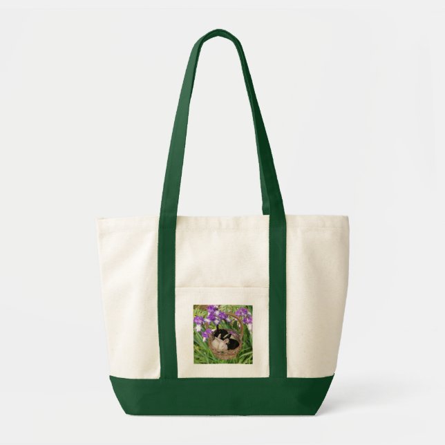 Bolso De Tela Cesta Adorable de Conejitos Bebés (Frente)