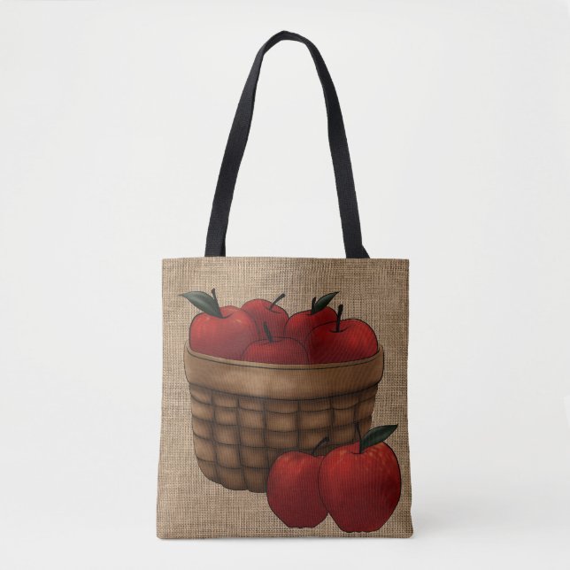 Bolso De Tela Cesta de manzanas (Anverso)