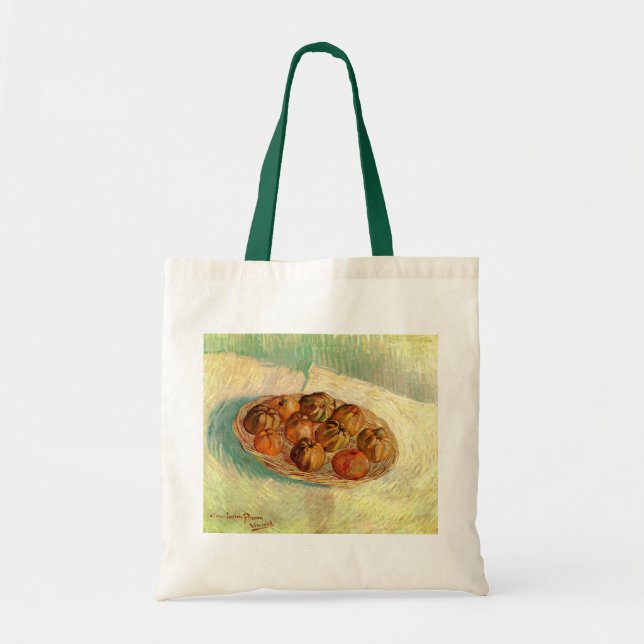 Bolso De Tela Cesta de manzanas a Pissarro por Vincent van Gogh (Frente)