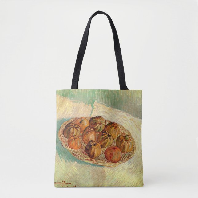 Bolso De Tela Cesta de manzanas a Pissarro por Vincent van Gogh (Anverso)