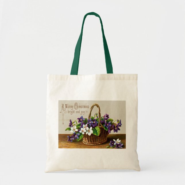 Bolso De Tela Cesta de Navidad (Frente)