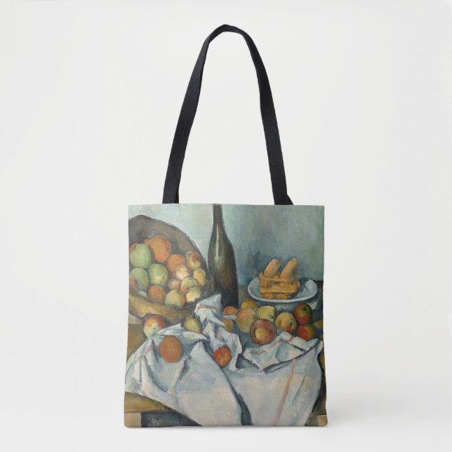 Bolso De Tela Cezanne Basket Apples Impresionsionist Art (Anverso)