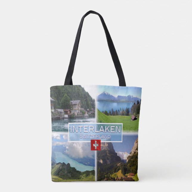 Bolso De Tela CH Suiza - Interlaken - Lake Thun - Thunerse (Reverso)