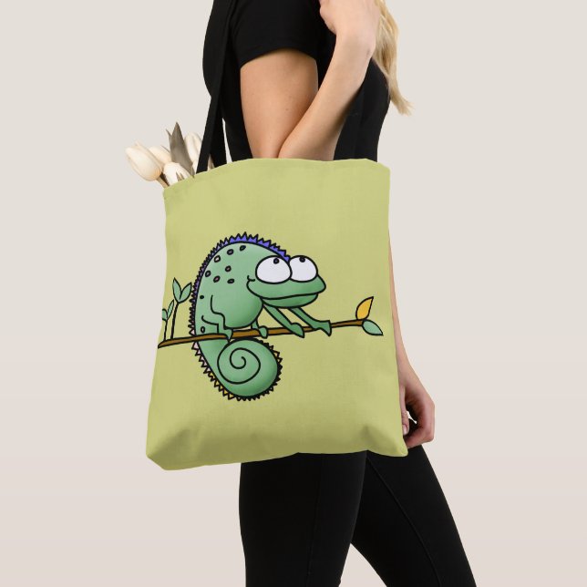 Bolso De Tela Chameleon Cute Funny (Detalle)