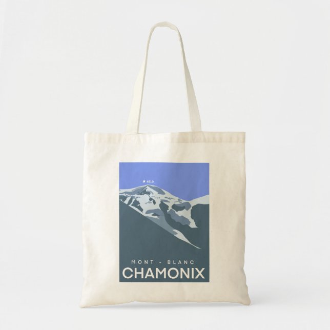 Bolso De Tela Chamonix, Mont Blanc, imagen digital (Frente)