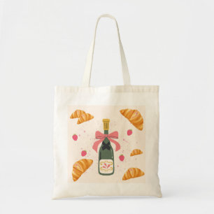 Bolso De Tela Champán y Croissants