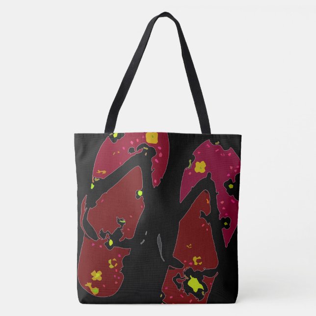 Bolso De Tela Chancleta Roja (Anverso)