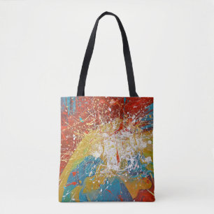 Bolso De Tela chapoteo abstracto de la pintura