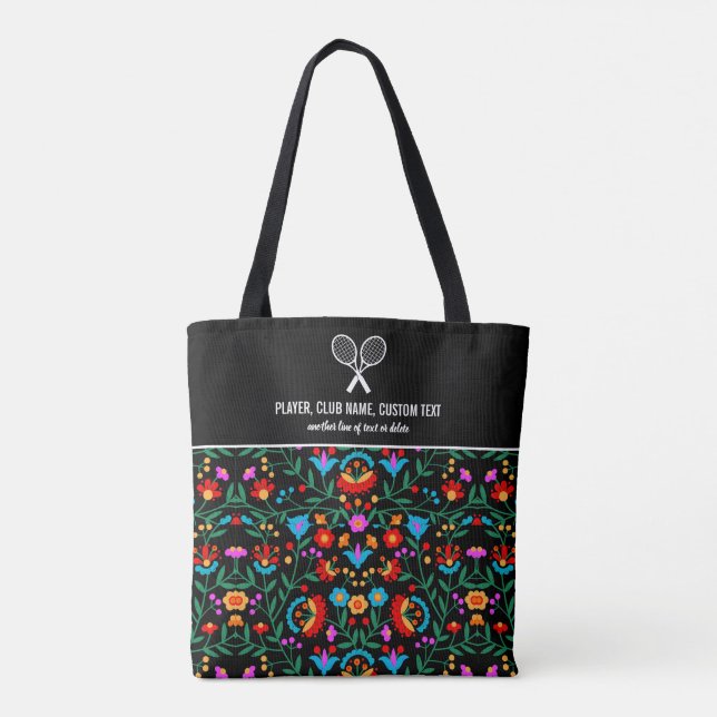 Bolso De Tela Chaquetas de tenis Personalizado de impresión flor (Reverso)