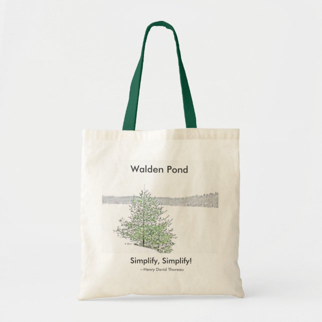Bolso De Tela Charca de Walden: (Frente)