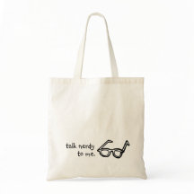¡Charla Nerdy a mí! Tote divertido del estilo del