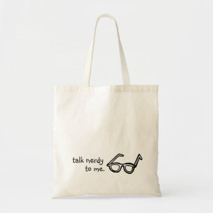 Bolso De Tela ¡Charla Nerdy a mí! Tote divertido del estilo del