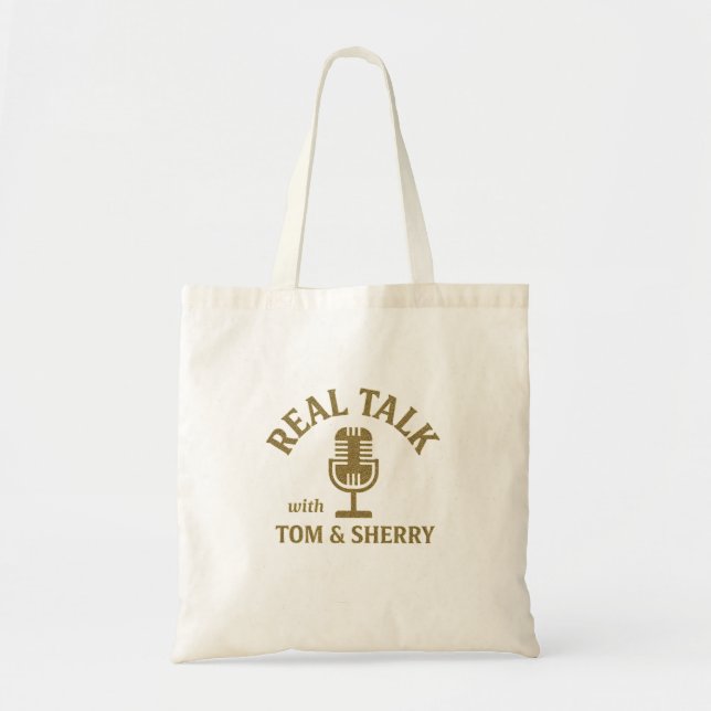 Bolso De Tela Charla real con Tom y Sherry Podcast Tothag (Frente)