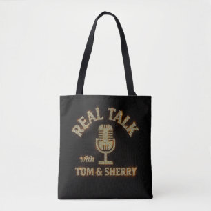 Bolso De Tela Charla real con Tom y Tote de podcast Sherry