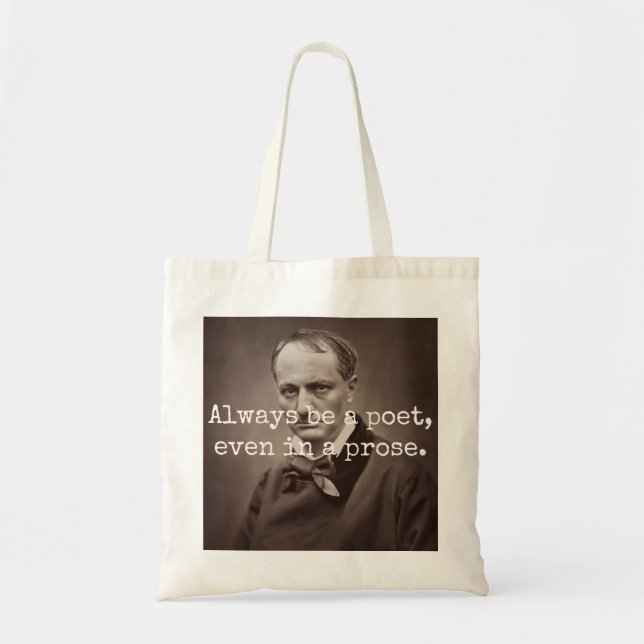Bolso De Tela Charles Baudelaire (Frente)