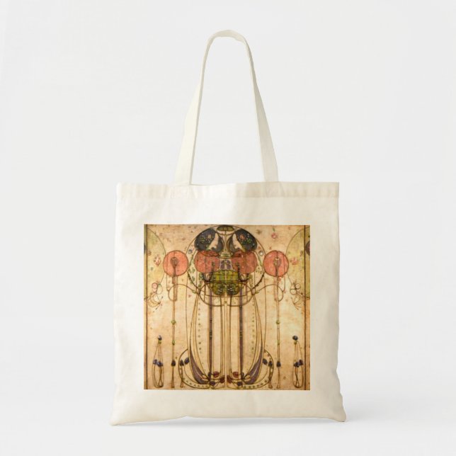 Bolso De Tela Charles Rennie Mackintosh The Wassail (Frente)
