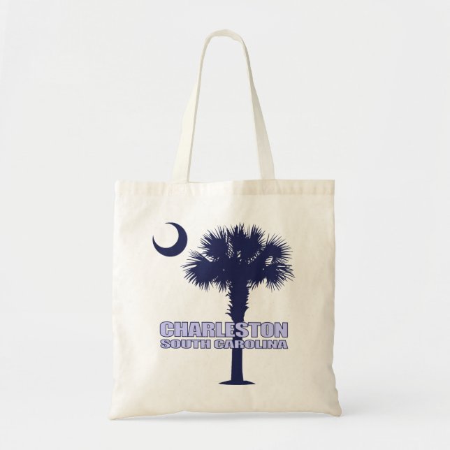 Bolso De Tela Charleston SC (Palmetto & Crescent) (Frente)