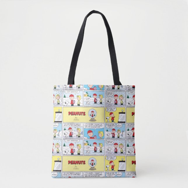 Bolso De Tela Charlie Brown | Bola de cristal con nieve (Anverso)