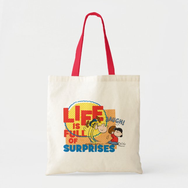 Bolso De Tela Charlie Brown & Lucy - Life is Full of Surprises (Frente)