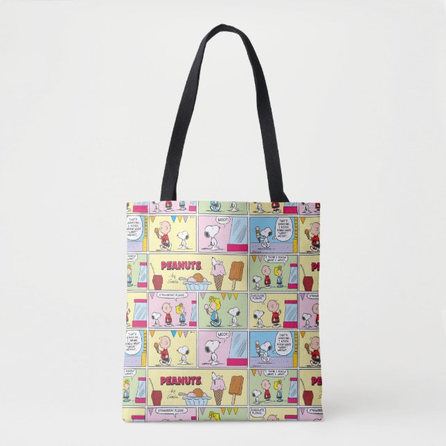 Bolso De Tela Charlie Brown, Snoopy y Sally | Helado (Anverso)