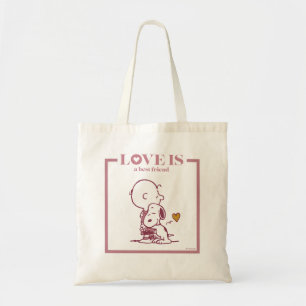 Bolso De Tela Charlie Brown y Snoopy - El amor es el mejor amigo