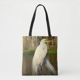 Bolso De Tela Charlie The Great Egret