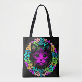 Bolso De Tela Charmante Katze im Spitzenmuster