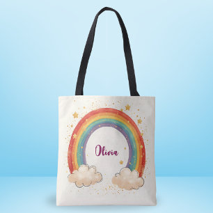 Bolso De Tela Charming Rainbow de niñas con estrellas brillantes