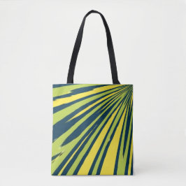 Bolso De Tela Chartreuse, geométrica azul y amarilla 