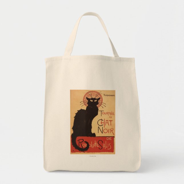 Bolso De Tela Chat Noir Cabaret Troupe Poster Promo Gato Negro (Frente)
