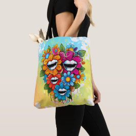 Bolso De Tela Chatty Blossoms Taza