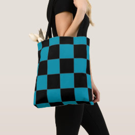Bolso De Tela Checkered Tote