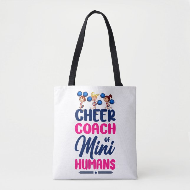 Bolso De Tela Cheerleading Cheer Cheer Coach Of Mini Humans (Anverso)