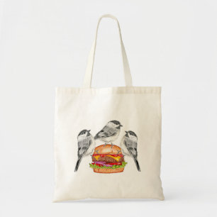Bolso De Tela Cheeseburger Birds Mountain Chickadee
