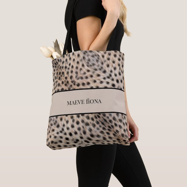 Bolso De Tela Cheetah Chic Personalizado (Detalle)
