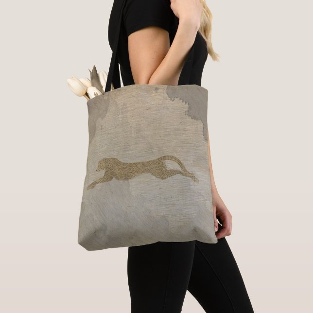 Bolso De Tela Cheetah Tote Bag (Detalle)