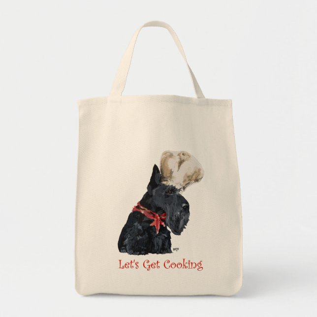 Bolso De Tela Chef de Terrier Escocés (Frente)