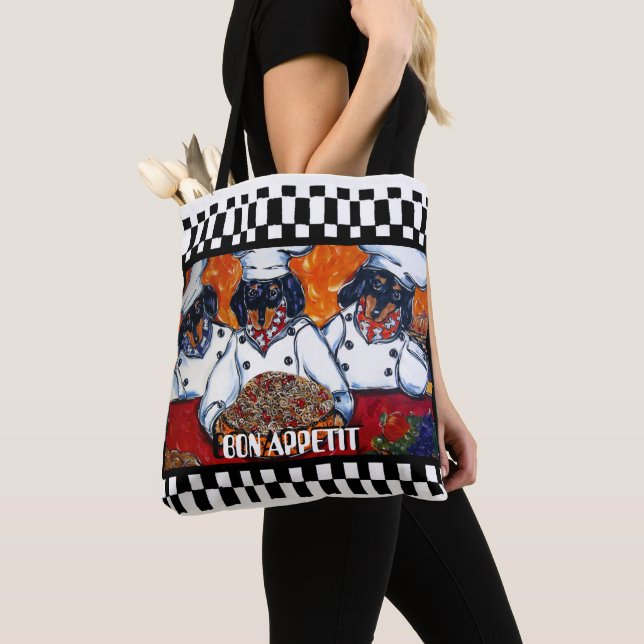Bolso De Tela Chefs Dachshund (Detalle)
