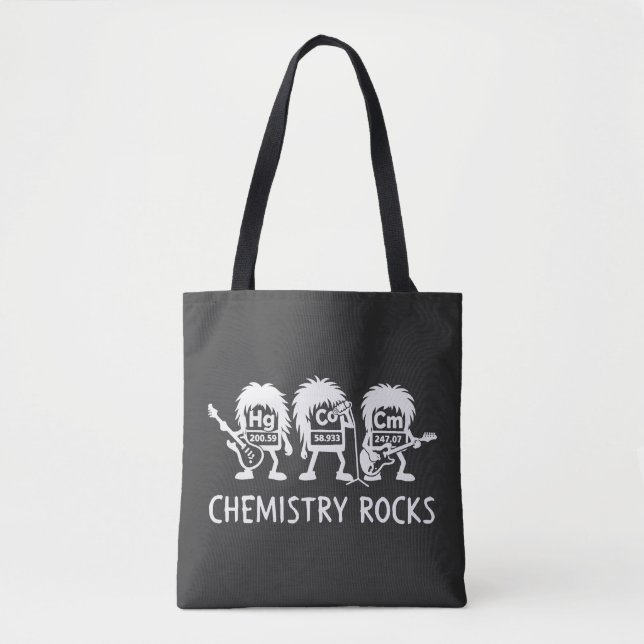 Bolso De Tela Chemistry Rocks Science Rock Band (Anverso)